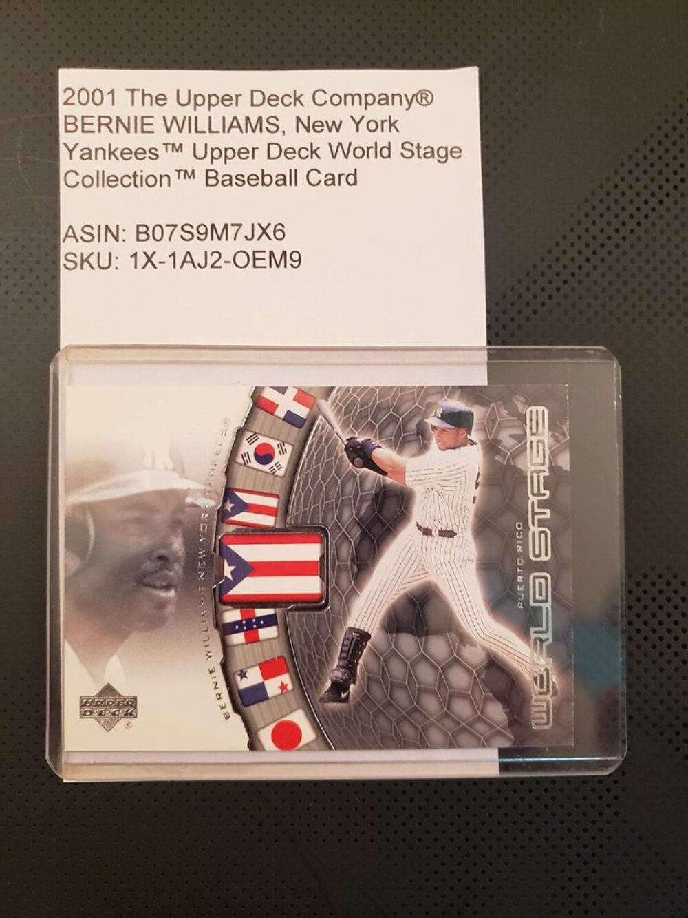 2001 The Upper Deck Company® BERNIE WILLIAMS, New York Yankees™ Upper Deck World